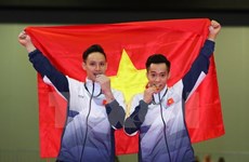 SEA Games 29: Gimnastas vietnamitas dominan prueba de barras asimétricas