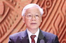 Recibe presidente myanmeno al máximo dirigente partidista de Vietnam 