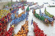 Camboya celebra festival tradicional de agua con regata
