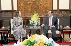 Presidente de Vietnam recibe a titular de IPU