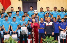 Presidenta parlamentaria enfatiza desempeño de selección de fútbol sub-23