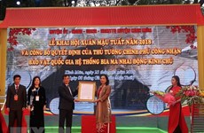 Vietnam reconoce a inscripciones talladas en acantilado como tesoro nacional