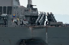 Singapur anuncia causa de colisión entre USS John S.McCain y petrolero Alnic MC 