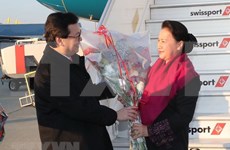 Presidenta de la Asamblea Nacional de Vietnam arriba a Ginebra para IPU 138