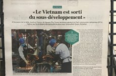 Prensa francesa aprecia logros de desarrollo económico de Vietnam 