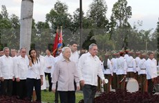 Secretario general del PCV continúa actividades en Santiago de Cuba