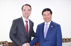 Vicepremier y canciller vietnamita se reúne con ministro de Asuntos Exteriores de Japón