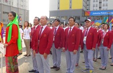 Vietnam celebra acto de izamiento de bandera en Juegos Asiáticos en Indonesia