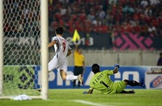 Medios de prensa asiáticos evalúan altamente la defensa del equipo de fútbol vietnamita