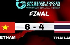 Vietnam se corona en el campeonato sudesteasiático de fútbol playa
