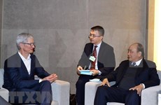 Recibe primer ministro vietnamita a ejecutivos de grupos multinacionales en Davos