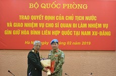 Otro oficial vietnamita asignado al servicio de mantenimiento de la paz en Sudán del Sur