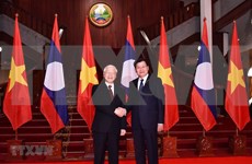 Máximo político vietnamita se reúne con dirigentes laosianos