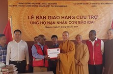 Entrega Sangha Budista de Vietnam artículos de socorro a víctimas de ciclón Idai en Mozambique