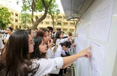 Comienza en Vietnam el examen final de bachillerato 2019