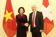 Sostiene subjefa del Estado de Vietnam encuentro con presidente suizo