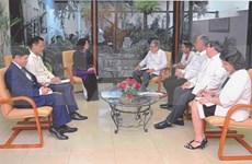 Reciben máximos dirigentes de Cuba a vicepresidenta vietnamita