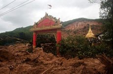 Mueren 15 personas por deslave de tierra en Myanmar 