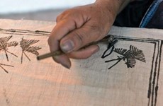  Conservan la fabricación del instrumento para pintar telas de etnia Mong 