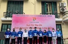 Jóvenes de Hanoi se unen para proteger salud pública ante pandemia