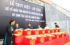 Entierran restos de combatientes vietnamitas caídos en Laos y Camboya