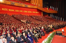 Sesiona segunda jornada oficial del XIII Congreso Nacional del Partido Comunista de Vietnam
