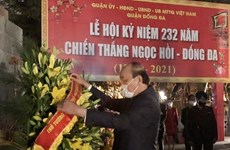 Primer ministro de Vietnam rinde tribute al rey Quang Trung, héroe de lucha contra invasores foráneos