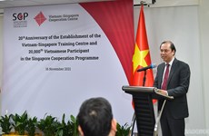 Celebran vigésimo aniversario del Centro de Cooperación Vietnam-Singapur
