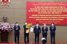 Desplegarán proyecto de inversión millonaria en provincia vietnamita de Nghe An