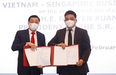 Empresas vietnamitas y singapurenses rubrican acuerdos de cooperación por valor de 11 mil millones de dólares 