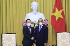 Presidente vietnamita recibe al titular del Fondo de Garantía de Crédito de Corea del Sur 