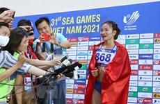Atleta vietnamita logra triplete de oro en SEA Games 31