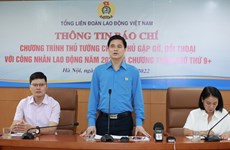 Efectuarán en junio Diálogo entre Primer ministro y obreros de Vietnam