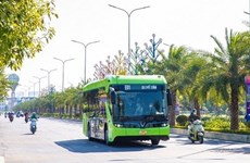  Autobuses eléctricos, solución eficiente para el transporte público en Hanoi