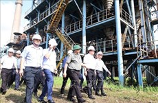 Primer ministro inspecciona proyecto de acero en provincia de Thai Nguyen