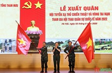 Celebran ceremonia de despedida a la delegación vietnamita a Juegos Militares 2022