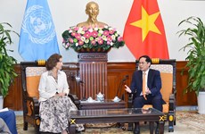 Canciller vietnamita recibe a directora general de UNESCO 