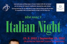 Presentarán al público de Ciudad Ho Chi Minh concierto de música italiana