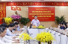 Presidente del Parlamento de Vietnam traza tareas para desarrollo de provincia sureña