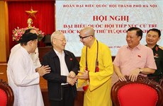 Máximo dirigente partidista de Vietnam se reúne con votantes de Hanoi