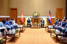 Titular del Senado camboyano recibe al presidente del grupo vietnamita Viettel