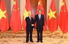 Máximo dirigente partidista de Vietnam se reúne con premier de China