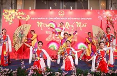 Celebran vietnamitas en Singapur fiesta por Año Nuevo Lunar