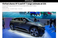 Medios internacionales elogian autos eléctricos vietnamitas VinFast