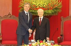 Máximo dirigente de Vietnam recibe al secretario de Estado de Estados Unidos