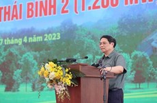 Premier vietnamita asiste a inauguración de central termoeléctrica Thai Binh 2
