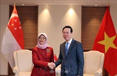 Presidente vietnamita recibe a homóloga singapurense 