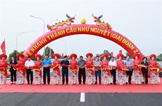 Premier vietnamita asiste a inauguración de obras claves en Bac Giang