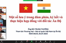 Vietnam participa en seminario web sobre negociación y firma de contratos con socios indios