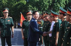 Presidente vietnamita inspecciona misiones de defensa en la Región Militar 2